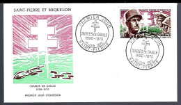 GÉNÉRAL DE GAULE - SAINT PIERRE ET MIQUELON - 100F POSTE AÉRIENNE -  - De Gaulle (General)