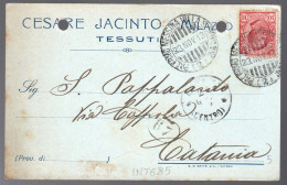 MILAZZO - MESSINA - 1913 - CARTOLINA COMMERCIALE - CESARE JACINTO - TESSUTI (INT685) - Negozi