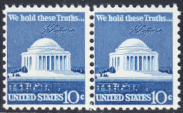 !a! USA Sc# 1510 MNH Horiz.PAIR - Jefferson Memorial - Unused Stamps