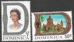 Dominica. 1969 QEII. ½c, 50c MH. SG 272a, 282. M6012 - Dominica (...-1978)