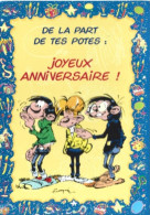 Carte Postale: Gaston Par Franquin 1998; " De La Part De Tes Potes: JOYEUX ANNIVERSAIRE !".  N° CSG 2051 - Comics