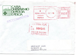 79671 - Italien - 1983 - 1550L AbsFreistpl A R-Bf PISTOIA -> Westdeutschland - 1981-90: Marcophilia