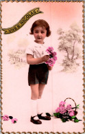 Carte -  Enfants, Fleurs        AQ903   ARS - Saint-Nicolas