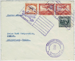 Salvador 1933, Luftpostbrief Airmail El Salvador - Zürich (Schweiz) - El Salvador