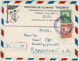 Venezuela 1947, Luftpostbrief / Airmail Caracas - Rapperswil (Schweiz), KLM - Venezuela