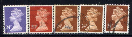 GREAT BRITAIN (MACHINS), ENGLAND, NO.'S MH124-MH128 - Inglaterra