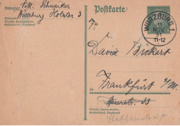 Entier (8pf) - T. à D. De WURZBURG. (superbe) - Postkarten