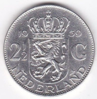 Pays Bas 2 1/2 Gulden 1959 , Juliana, En Argent, KM# 185 - 1948-1980: Juliana