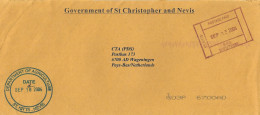 St Kitts Nevis 2006 Basseterre Official Paid Unfranked Cover - St.Kitts Und Nevis ( 1983-...)