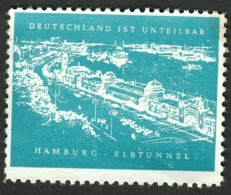 BONN ~1950 " Deutschland Ist Unteilbar- Hamburg Elbtunnel " Vignette Cinderella Reklamemarke Sluitzegel - Erinnophilie