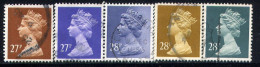 GREAT BRITAIN (MACHINS), ENGLAND, NO.'S MH133-MH137 - England