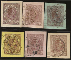 Italy       .   6  Fragments From Postcards      .     O  And  *        .    Cancelled  And  Mint - Paketmarken