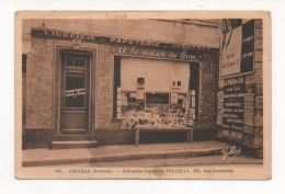 COUTRAS  33. LIBRAIRIE -PAPETERIE POUJOULA - Autres & Non Classés