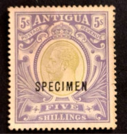 D20501  Antigua Yv 37 SPECIMEN - Without Gum - 25,00 (120) - 1858-1960 Colonie Britannique