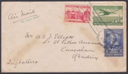 British Dominica 1939 Used Airmail Cover TO New York, To England, Aeroplane, Airplane, Jose Reyes - Dominique (...-1978)