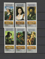 Yemen Arab Republic 1969 Paintings Botticelli, Van Der Weyden, Raffael, Vermeer, Da Vinci Etc. Set Of 6 MNH - Sonstige & Ohne Zuordnung