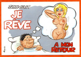 HUMOUR Militaires Souvent Je Rève à Mon Retour Alexandre Ed Lyna Carte Vierge TBE - Humor