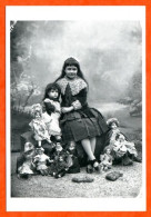 CP Photo Paul Nadar Mademoiselle Piatie Fille Avec Poupées Enfant Mode Carte Vierge TBE - Other & Unclassified