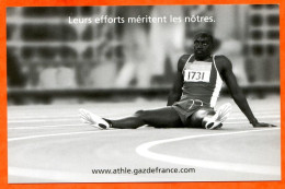 ATHLETISME  SPORT  LADJI DOUCOURE   Pub GDF Carte Vierge TBE - Athletics