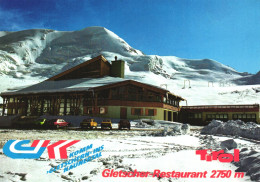 TIROL, GLETSCHER RESTAURANT, ARCHITECTURE, MOUNTAIN, CARS, SKI RESORT, AUSTRIA, POSTCARD - Altri & Non Classificati