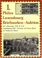 CATALOGUE DE VENTE PHILUX LUXEMBOURG 1 DE 1978 - Catalogi Van Veilinghuizen