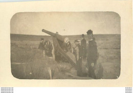 RARE BATTERIE FACTICE EN CHAMPAGNE 11/1915 PHOTO ORIGINALE REF A - Guerre, Militaire