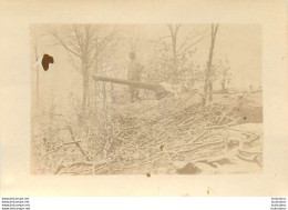 BOIS D'HAUZY NOVEMBRE 1915 LA 3em PIECE SOUIS LA NEIGE  CANON PHOTO ORIGINALE - Guerre, Militaire