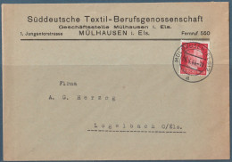 Lettre Occupation Allemande Alsace WWII Mülhausen - Mulhouse Süddeutsche Textil-Berufsgenossenschaft - Lettres & Documents