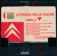 Télécartes France - Publiques N° Phonecote F169 - CITROEN Félix Faure - Paris (50U - SO2 NSB) - 1991