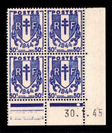 FRANCE - Coin Daté Chaines Brisées Y&T 673 - 1940-1949