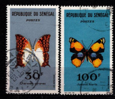- SENEGAL - 1963 - YT N° 226 + 230 - Oblitérés - Papillons - Senegal (1960-...)
