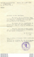 SOCIETE ARCHEOLOGIQUE GALLO BELGE 1952 COMMISSION BIBRAX  COURRIER ET ENVELOPPE - Documents Historiques