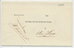 Naamstempel Ommen 1872 - Lettres & Documents