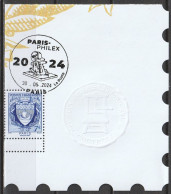 2024 - Timbre Issu Affiche OBL 1er JOUR Salon Philatélique De Printemps "ARMOIRIE DE PARIS PHILEX" - Oblitérés