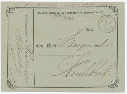 Naamstempel Woubrugge 1878 - Brieven En Documenten
