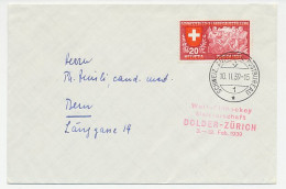 Cover / Postmark Switzerland 1939 Ice Hockey - World Championship  - Hiver