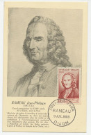 Maximum Card France 1953 Jean-Philippe Rameau - Composer - Muziek