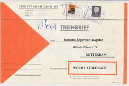 Treinbrief Kruiningen - Rotterdam 1966 - Unclassified