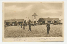 Fieldpost Postcard Germany / Poland 1916 Meat Market Pinsk - Horse - WWI - Alimentazione