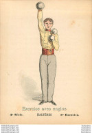 ENSEIGNEMENT DE LA GYMNASTIQUE ET DES EXERCICES MILITAIRES EXERCICE N°3  CARTE FORMAT 12X9.50CM - Gymnastique