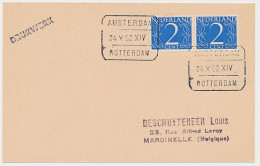 Treinblokstempel : Amsterdam - Rotterdam XIV 1952 - Non Classés