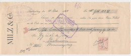 Plakzegel TIEN CENT Den 19.. Wisselbrief Lindenberg / Heerenveen 1924 - Fiscales