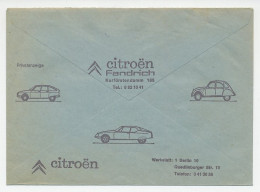 Postal Cheque Cover Germany ( 1974 ) Car - Citroën - 2CV - GS - DS - Automobili