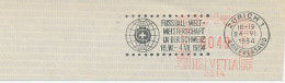 Postmark Cut Switzerland 1954 World Cup Football - Switzerland 1954 - Other & Unclassified