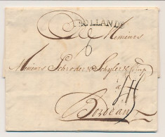 Amsterdam - Bordeaux Frankrijk 1766 - Hollande - ...-1852 Préphilatélie