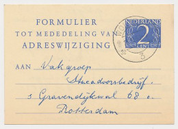 Verhuiskaart G. 22 Wolvega - Rotterdam 1953 - Entiers Postaux