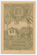Postal Stationery Germany 1921 Mail Coach - Horse - Philatelic Day Nurnberg - Stamp Bayern - Other & Unclassified