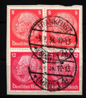 Deutsches Reich S 112 Gestempelt 2x Auf Briefstück #KD073 - Se-Tenant