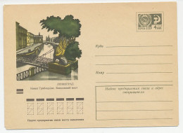 Postal Stationery Soviet Union 1972 Bridge - Canal - Leningrad - Lion Of St. Marcus - Bruggen
