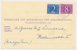Verhuiskaart G. 32 Oosterbeek - Dedemsvaart 1966 - Entiers Postaux